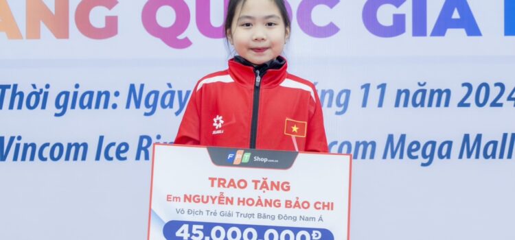 FPT Shop trao thưởng cho vận động viên nhí đạt 2 huy chương vàng trượt băng