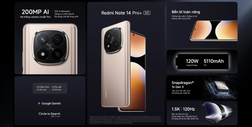 Redmi Note 14 Series ra mắt phiên bản màu Vàng Sa Mạc