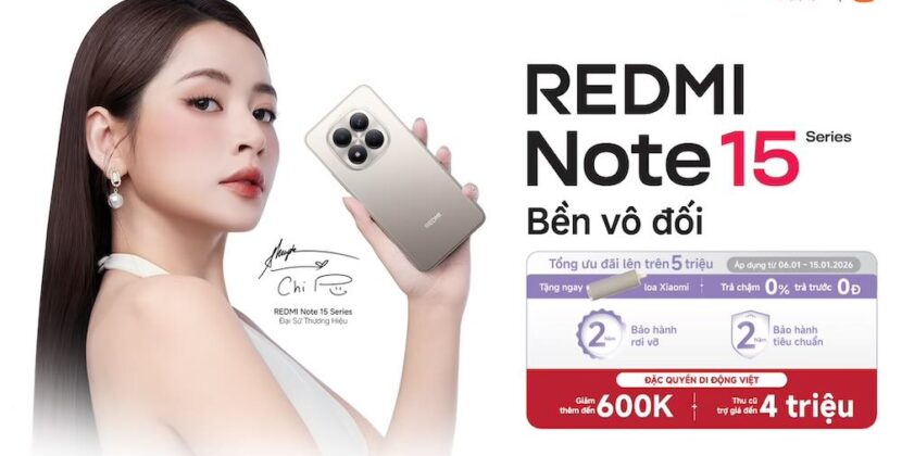 Redmi Note 15 series mở bán tại Di Động Việt, giá từ 5,99 triệu đồng