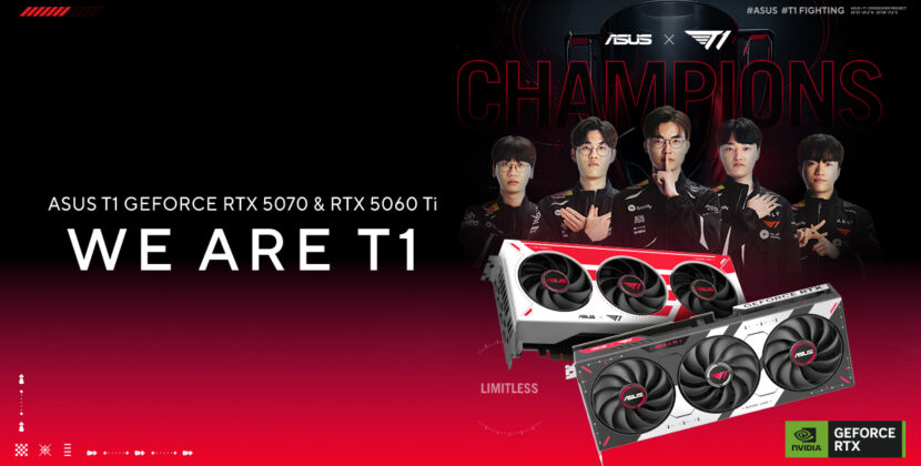 Fan T1 sắp có card đồ họa riêng khi ASUS tung ra T1 GeForce RTX 5070 và 5060 Ti phiên bản đặc biệt