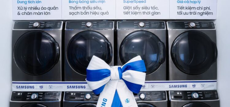Samsung đưa giải pháp giặt sấy công nghiệp vào mô hình cửa hàng tự phục vụ 24/7